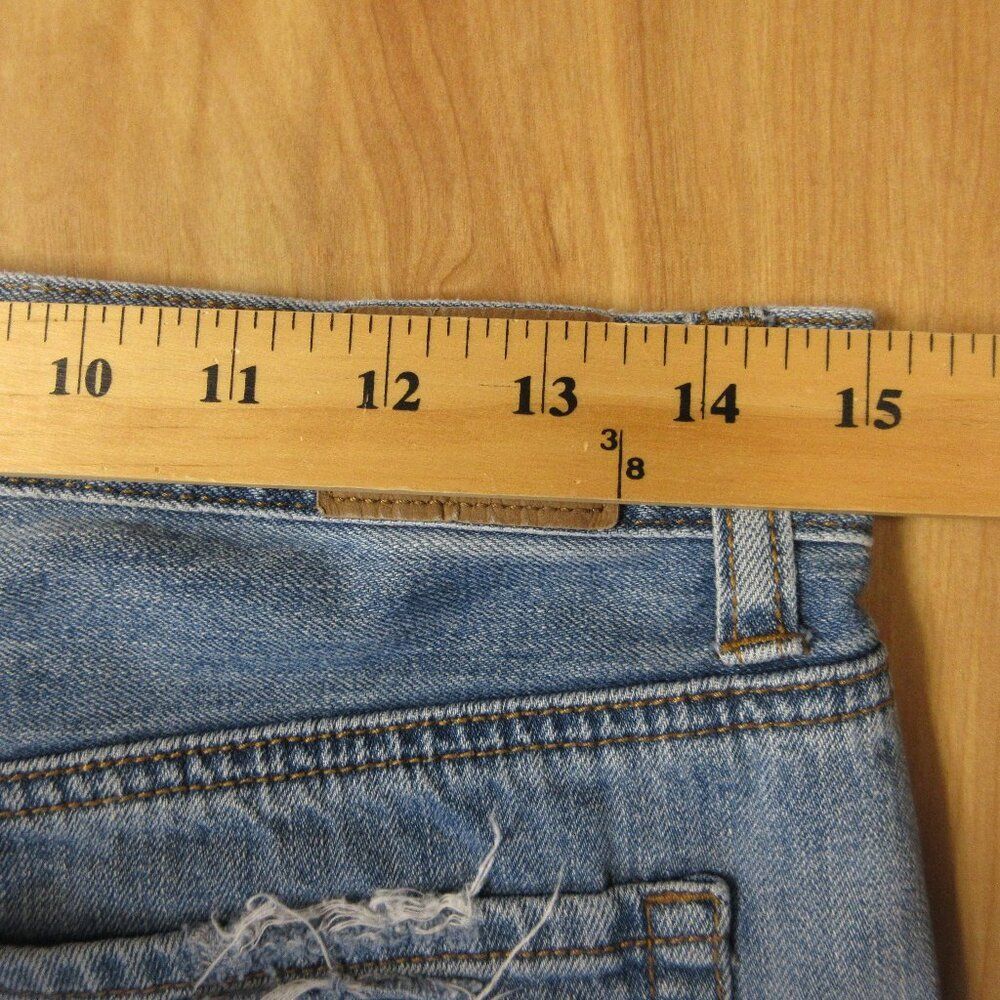 AMERICAN EAGLE Hi-Rise Festival Jean Shorts Sz 6 Frayed Hem Ripped Denim Jorts - Picture 14 of 15